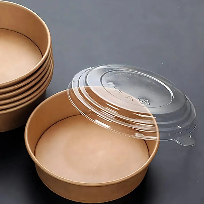 Pack 50 Bowl Tapa Plastico Envase Desechable Bowl
