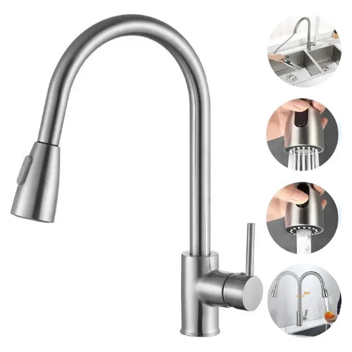 Llave Monomando Grifo Cocina Extension Flexible Lavaplatos
