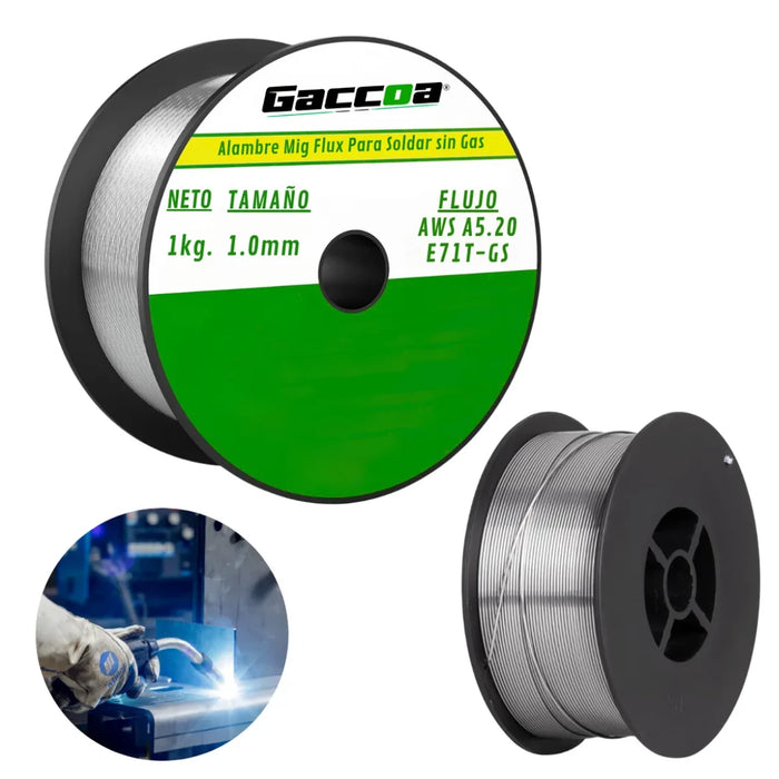 Alambre Mig Flux Tubular Soldar 1kg 1.0mm Soldadura Sin Gas