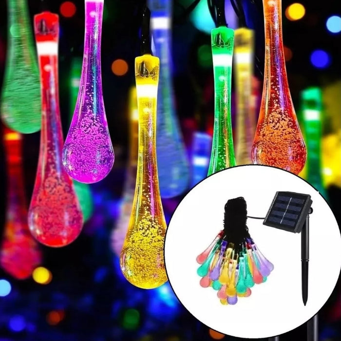 Luces Guirnalda Solar Exterior Luces Para Terrraza 5m 30led