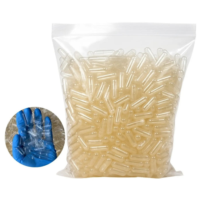 Pack 1000 Capsulas Gelatina Vacias Transparentes Capsula 2cm