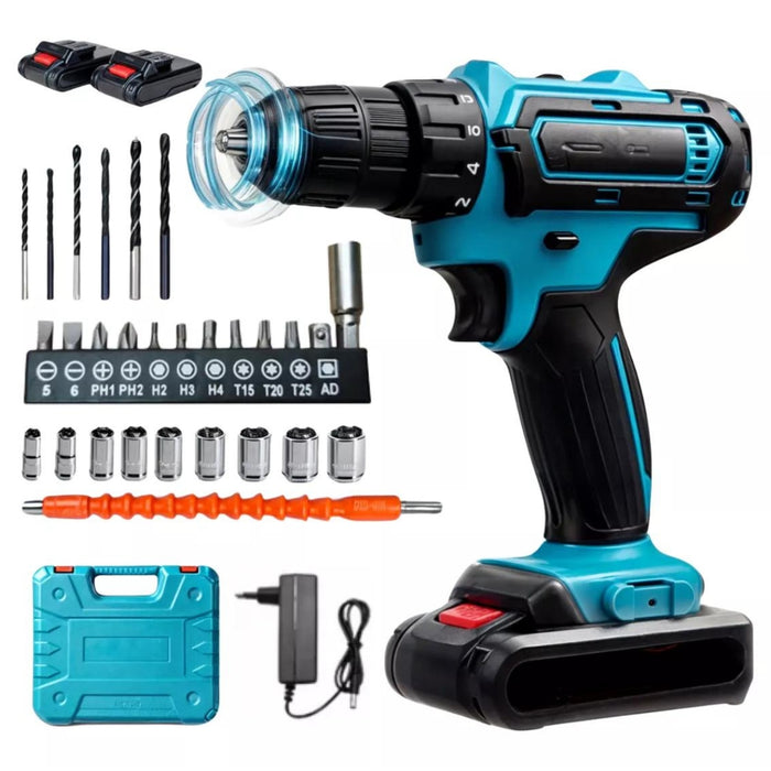 Taladro Inalambrico 28v Atornillador Impacto + 2 Bateria 68v