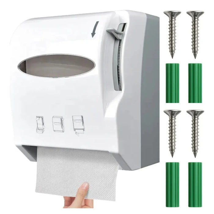 Dispensador Toalla Papel Higiénico Hoja Palanca Baño 200mts