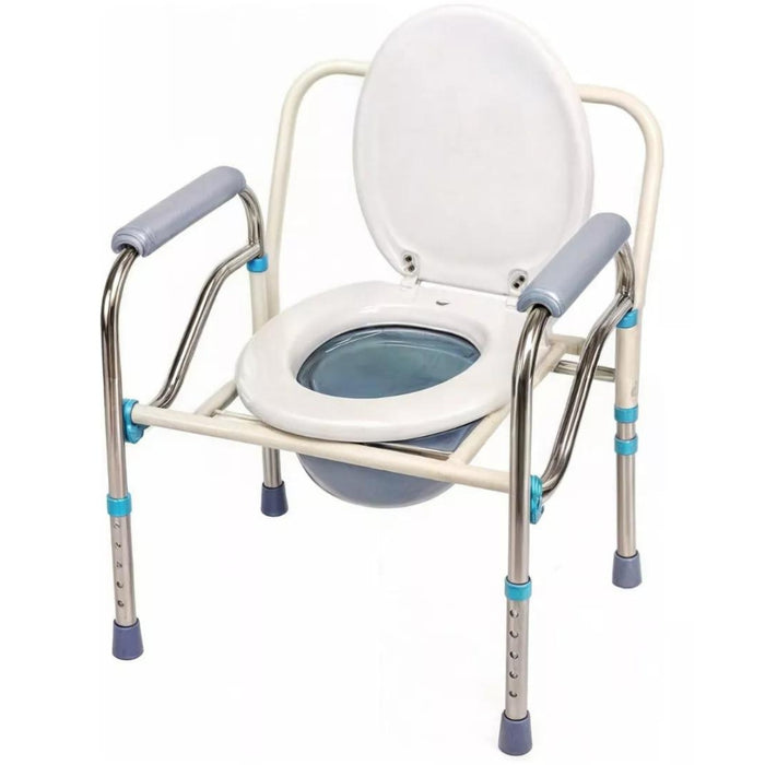 Silla Cómodo Baño Plegable 3 En 1 Aumento Ajustable Ducha/wc