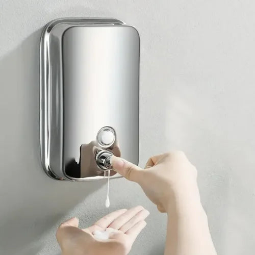 Dispensador Jabon Liquido Manual Jabonera Acero Baño 1000ml