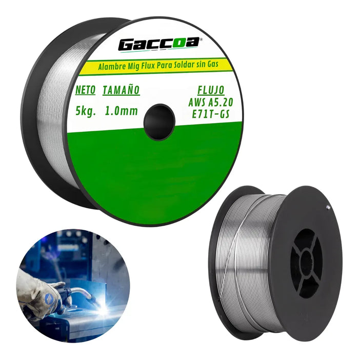 Alambre Mig Flux Tubular Soldar 5kg 1.0mm Soldadura Sin Gas