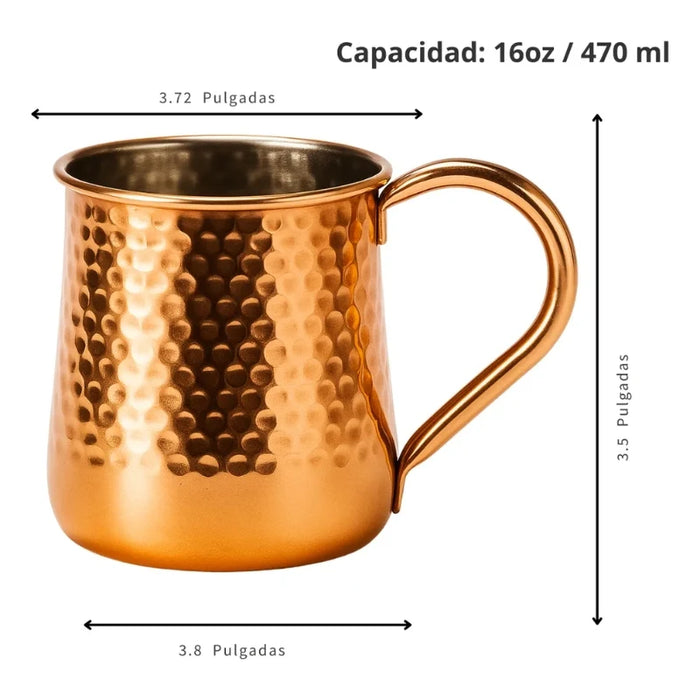 Vaso Mugs Moscow Cobre Mule Coctel 470ml Tragos Mojitos