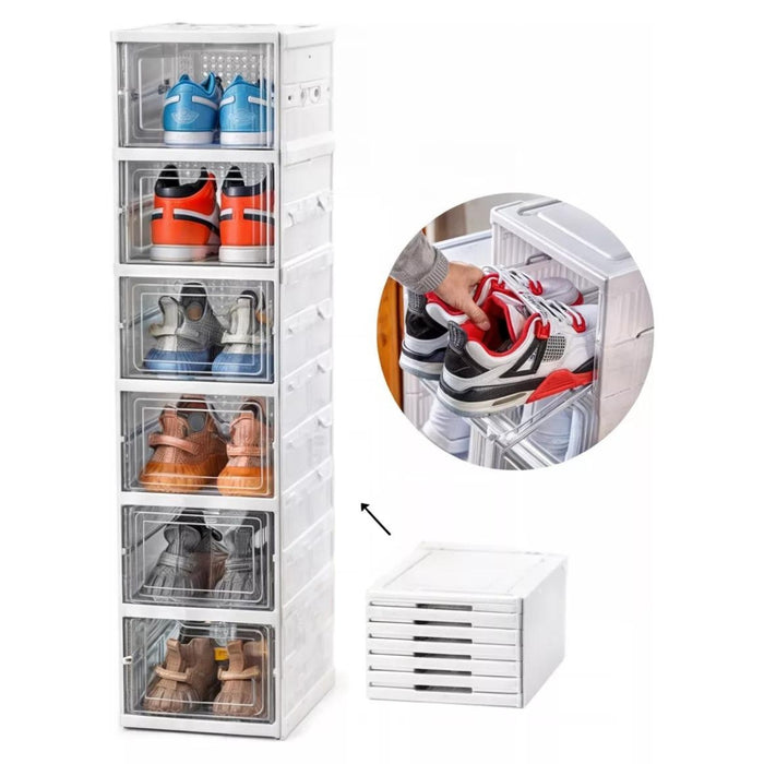 Organizador De Zapatos 6 Niveles Caja Organizadora Plegables