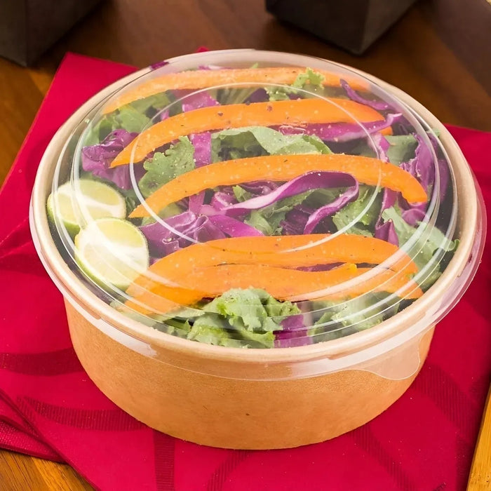 Pack 50 Bowl Tapa Plastico Envase Desechable Bowl