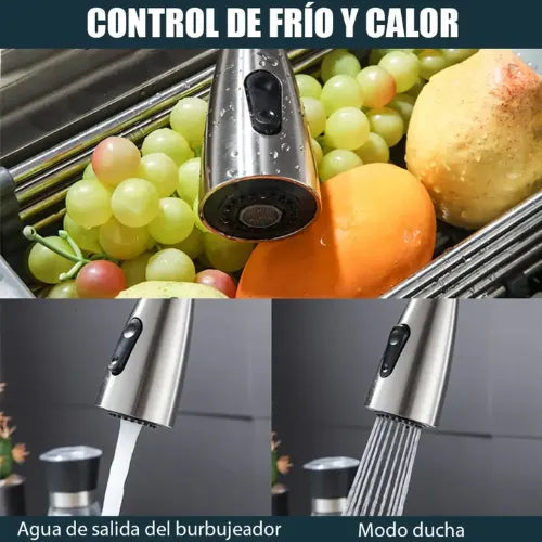 Llave Monomando Grifo Cocina Extension Flexible Lavaplatos