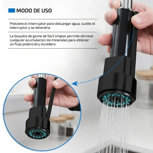 Llave De Lavaplatos Cocina Grifo Lavaloza Monomando Flexible