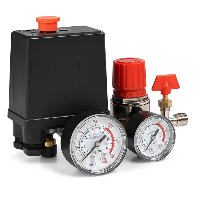 Compresor Aire Valvula Presion 180psi Interruptor Regulador