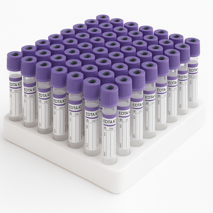 100 Tubos De Ensayo Recolección De Sangre Edtak2 5ml 13x75mm