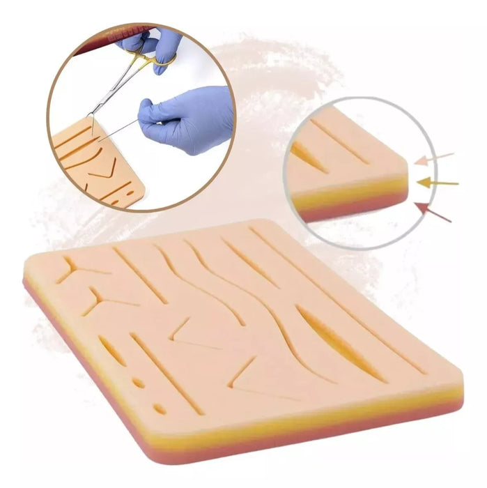 Almohadilla Pad Practica Sutura Insiciones Silicon Medicina