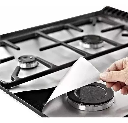 12 Laminas Protector Cocina Papel Aluminio Estufa Fogón Gas