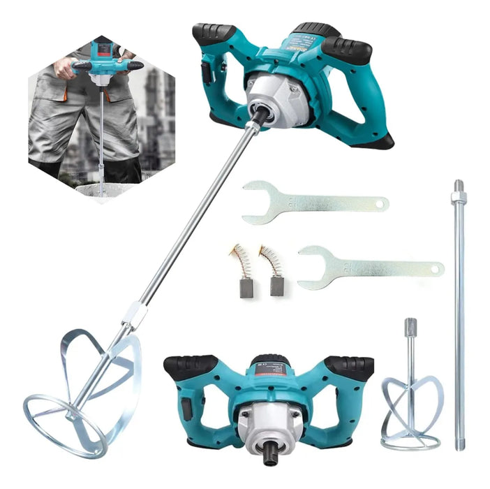 Mezclador Revolvedor Eléctrico Cemento Pintura Yeso 1200w