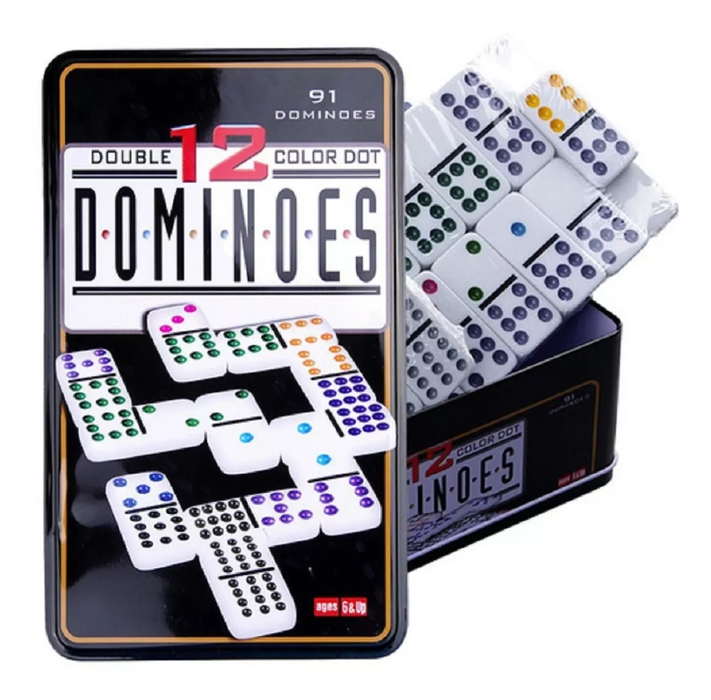 Juego Domino Juegos De Mesa Familiar Juego Domino 91 Piezas