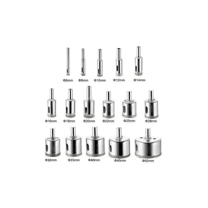 Kit Brocas 16 Broca Ceramica Broca Diamantada Marmol Vidrio