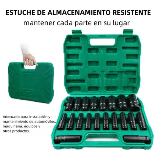 Kit Herramientas De 1/2 Llave Dados Impacto Mecanico 8-32mm