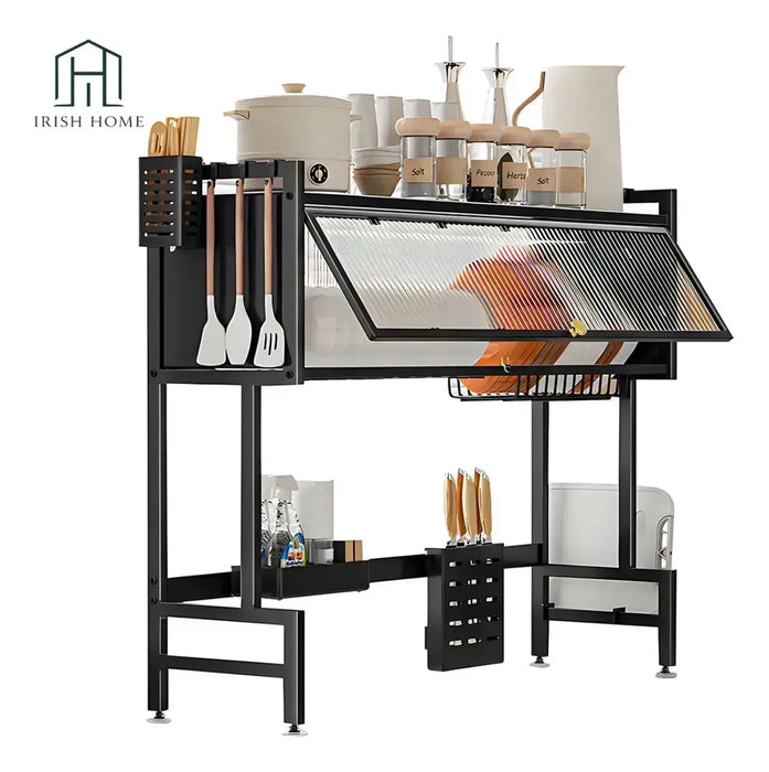 Secador Escurridor Cocina Loza Platos Metalico De 2 Niveles