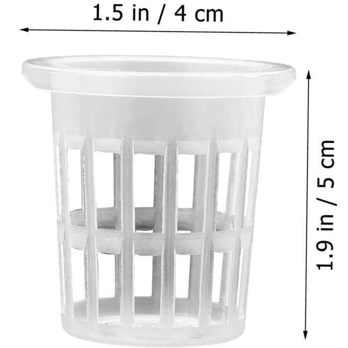 100 Vasos Para Cultivo Plastico Hidroponico Malla Hidroponia