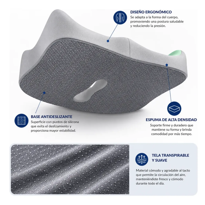 Cojin Hemorroide Espuma Dolor Lumbar Silla Ortopedico Coxis