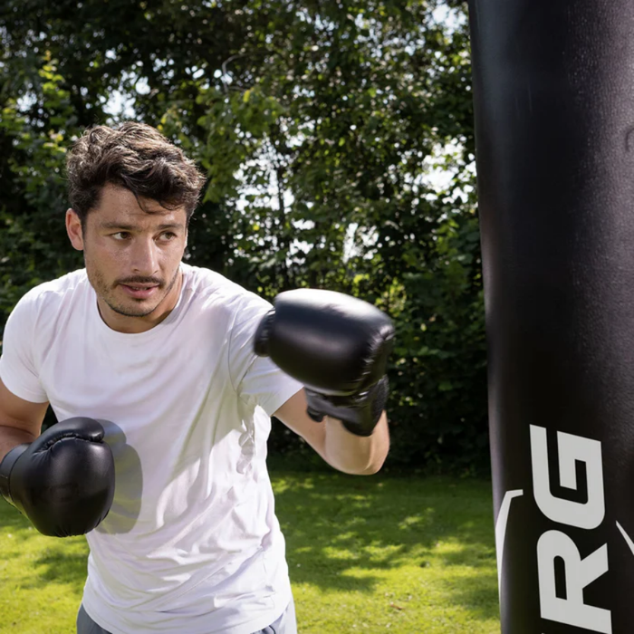 Guantes De Boxeo Profesional Entrenamiento Velcro Mma 12 Oz 12 Oz Negro