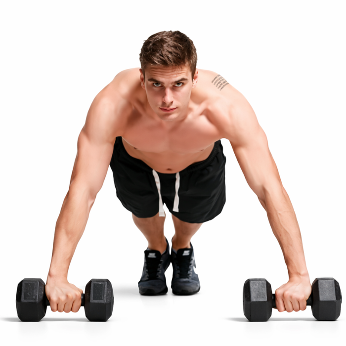 Par Mancuernas Pvc Hexagonal Gym Pesas Caucho Gimnasio Negro