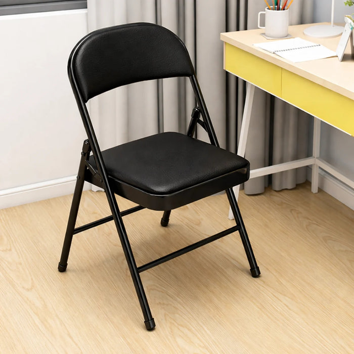 Silla Plegable Metálica Asiento Acolchados Resistente Evento Negro