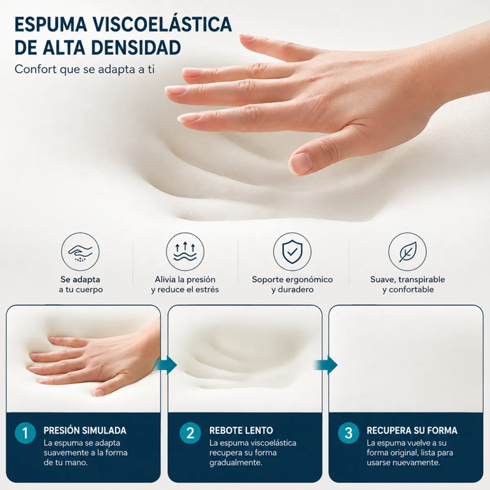 Cojin Respaldo Lumbar Ergonomico Memory Corrector De Oficina
