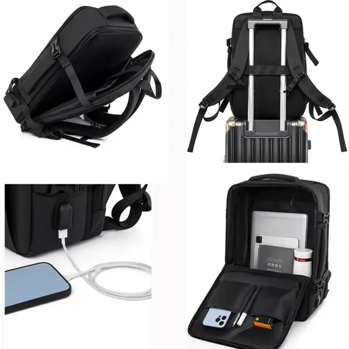 Mochila Viaje Carry On Equipaje Cabina Bolso Usb Avion Viral