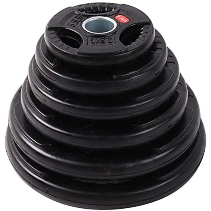 Disco Olímpico Agarres Pesas Mancuernas Engomado Gym