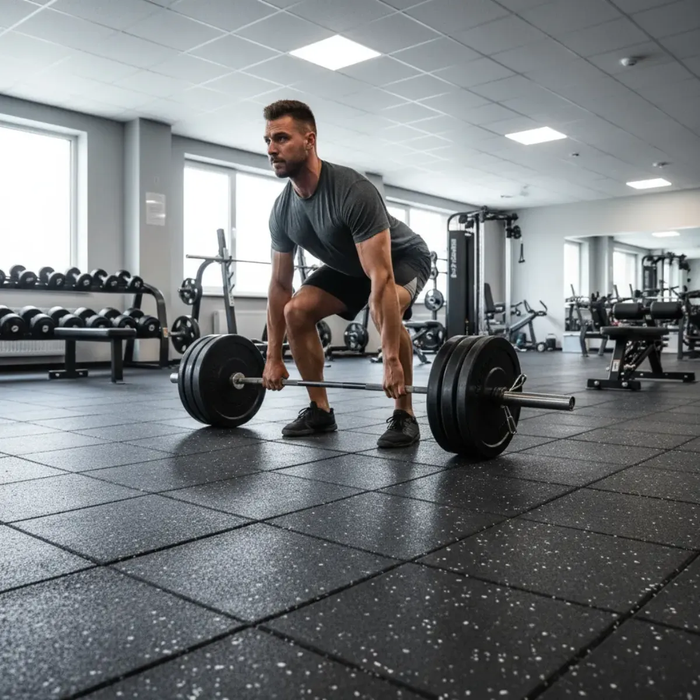 Piso Caucho Gimnasio Crossfit Tatami Goma 100x 100x2 Cm Gym