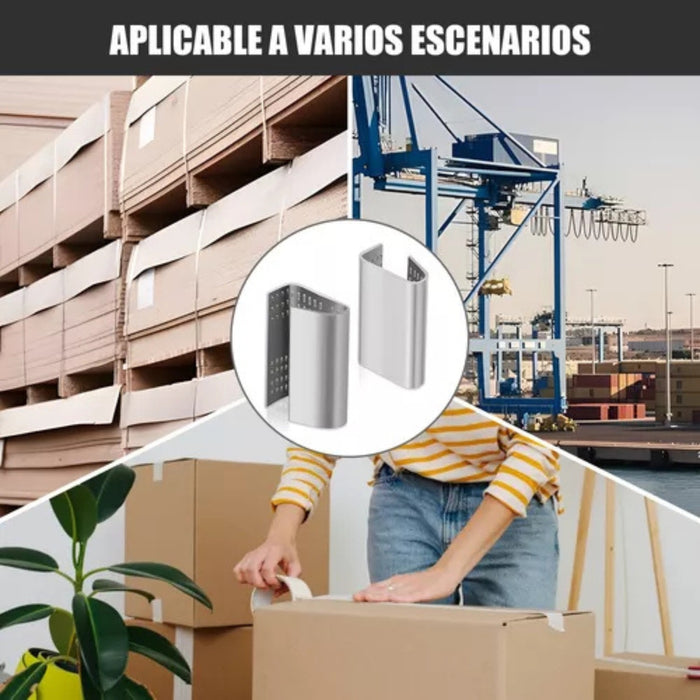 Kit 250 Fleje De Sellos Acero Clip Chapa Fleje Zuncho Flejes
