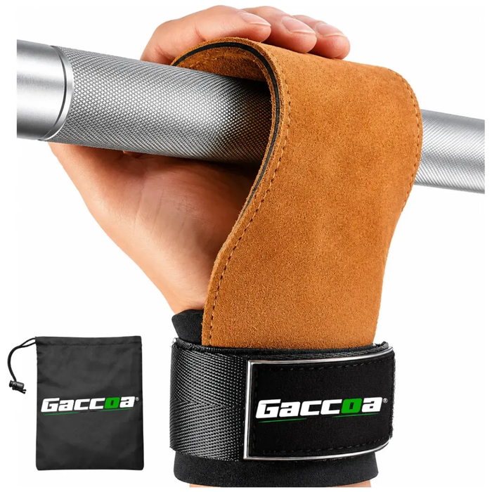 Set Correa Levantamiento Pesas Gancho Straps Gym Muñequera