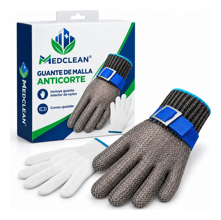 Guante Anticorte Carnicero Acero Inoxidable Multifunciona