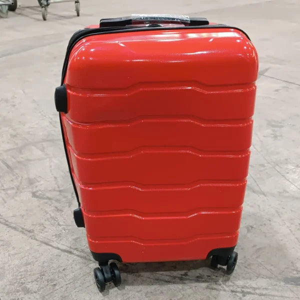 maleta de 10kg color rojo con detalles estéticos no tiene garantía