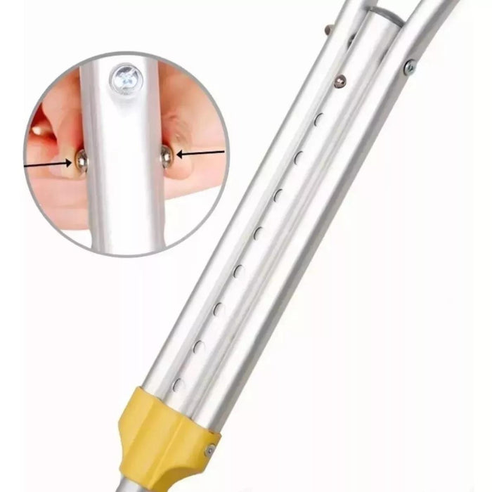 2 Baston Muletas Axilares De Aluminio Regulables Ortopedicas
