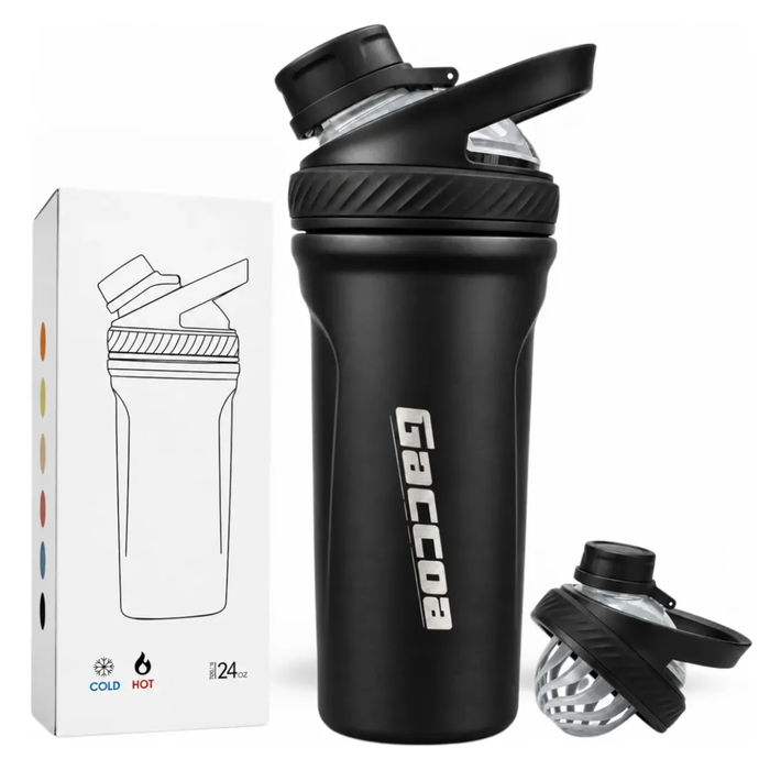 Shaker Vaso Proteina Mezclador Termico Acero Inoxidable 24oz