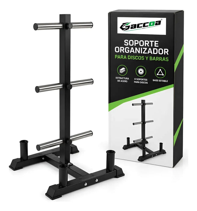 Rack Barras Discos Olímpicos Vertical Gimnasio Profesional