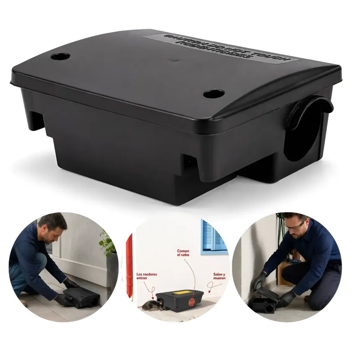 Caja De Almacenamiento Cebo Profesional Rata Llave Roedores