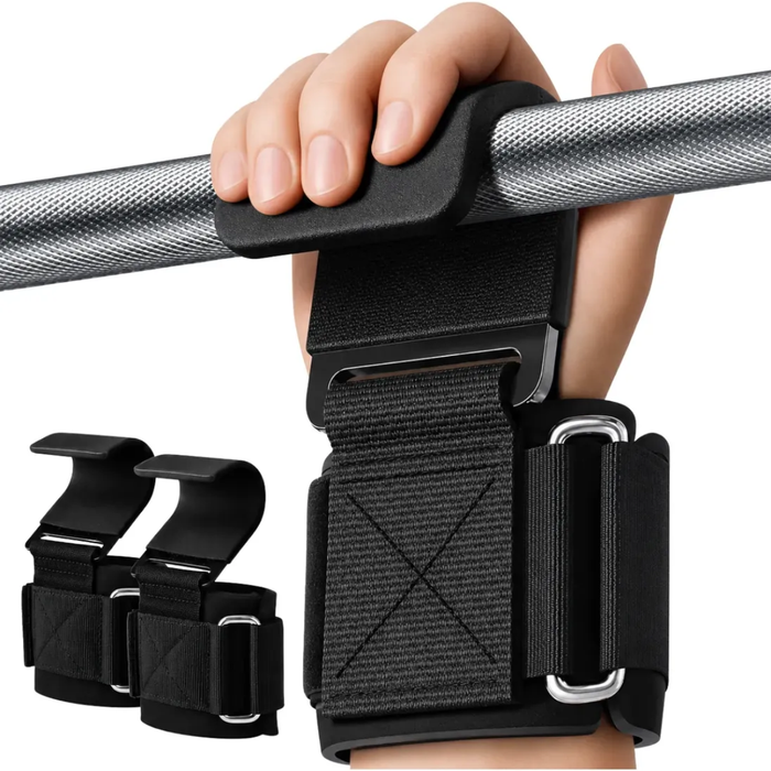 Correa De Levantamiento Pesas Ganchos Straps Gym Muñequera