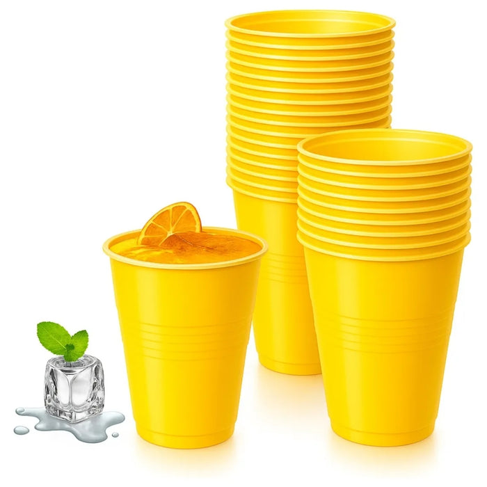 Set 50 Vaso Desechable Grande Fiestas Plasticos Vasos 400 Ml