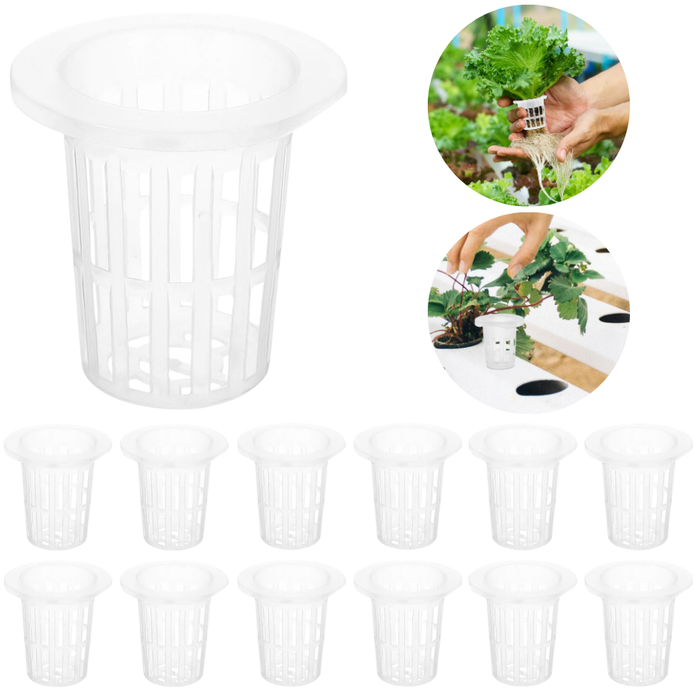 100 Vasos Para Cultivo Plastico Hidroponico Malla Hidroponia
