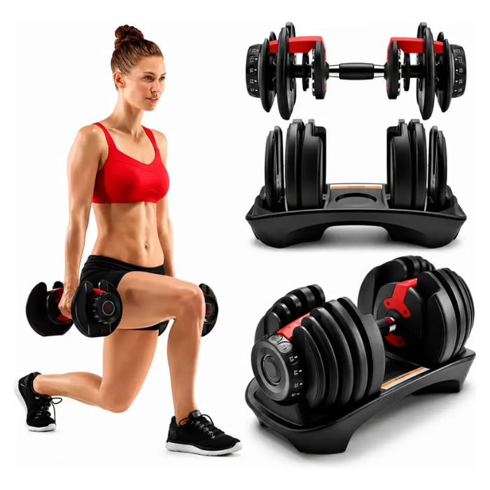 Mancuerna Dumbbell Ajustable Automatica Gym Discos 2.5-24kg