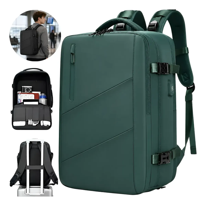 Mochila Viaje Carry On Equipaje Cabina Bolso Usb Avion Viral