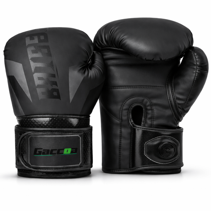 Guantes De Boxeo Profesional Entrenamiento Velcro Mma 12 Oz 12 Oz Negro