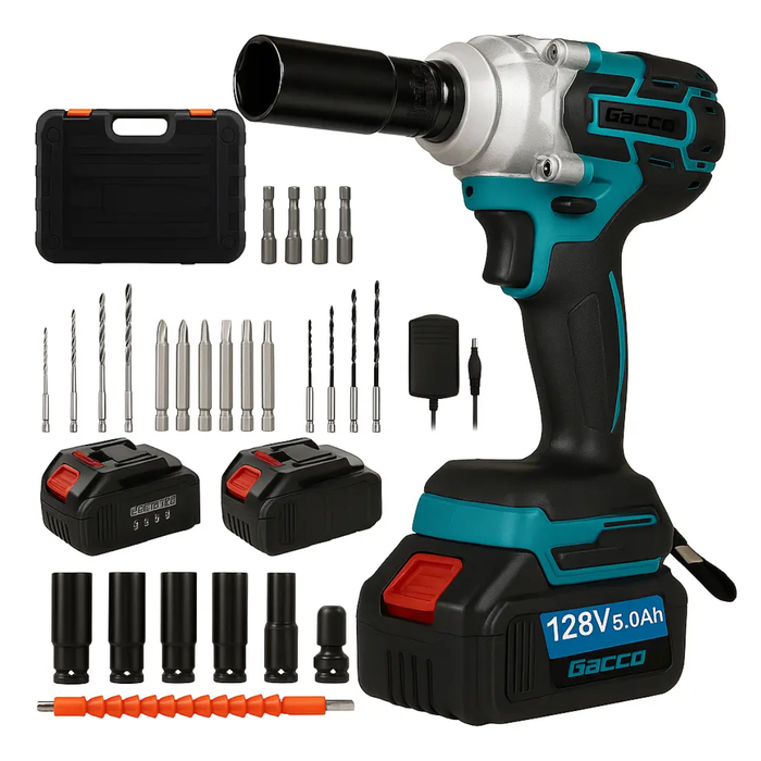 Taladro Gaccoa Llave Impacto 128v 5ah 550nm Maletín