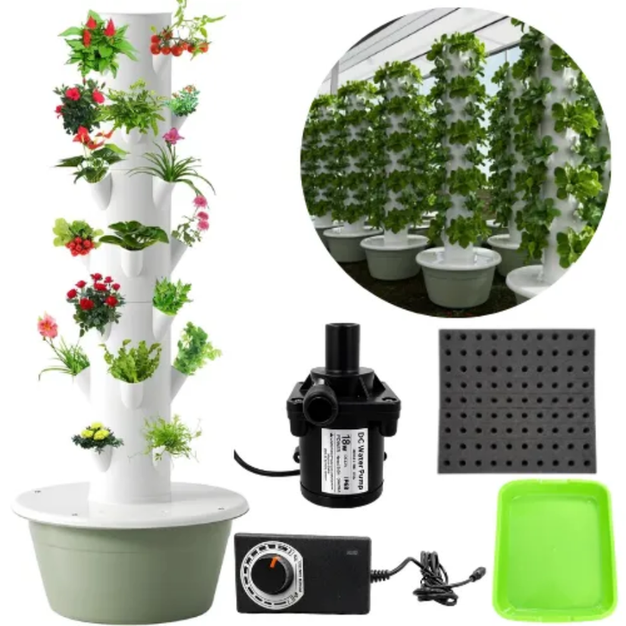 Torre Cultivo Hidroponico Vertical Altura Ajustable 9 Nivele