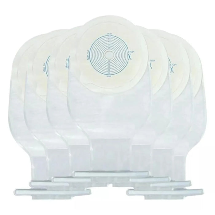 10 Bolsa Colostomía Tela Drenable Con Filtro Anti Olor Gase Blanco